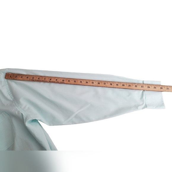 Men's Southern Tide Dress Shirt. Light gr/wt plaid. XL - Picture 8 of 10